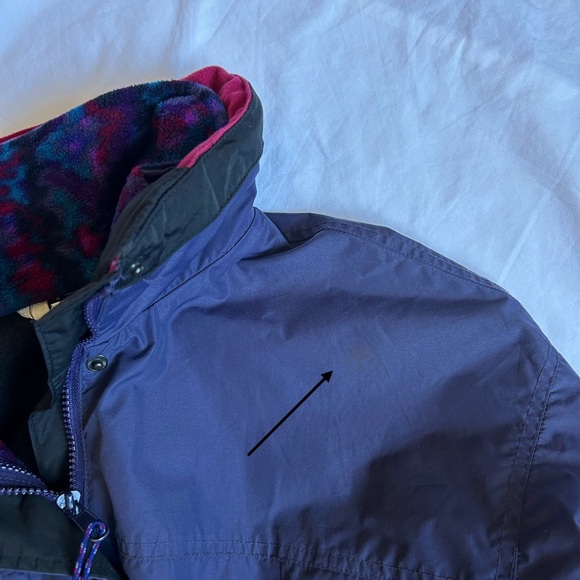 Vintage 90s Columbia Long’s Peak Convertible Fleece Winter Jacket Purple Medium - Picture 13 of 13
